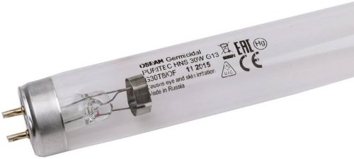 Лампа бактерицидная Osram HNS T8 220В 15W G13 TIBERA UVC картинка 